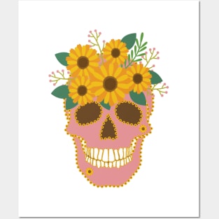 Sunflower Skull Posters and Art